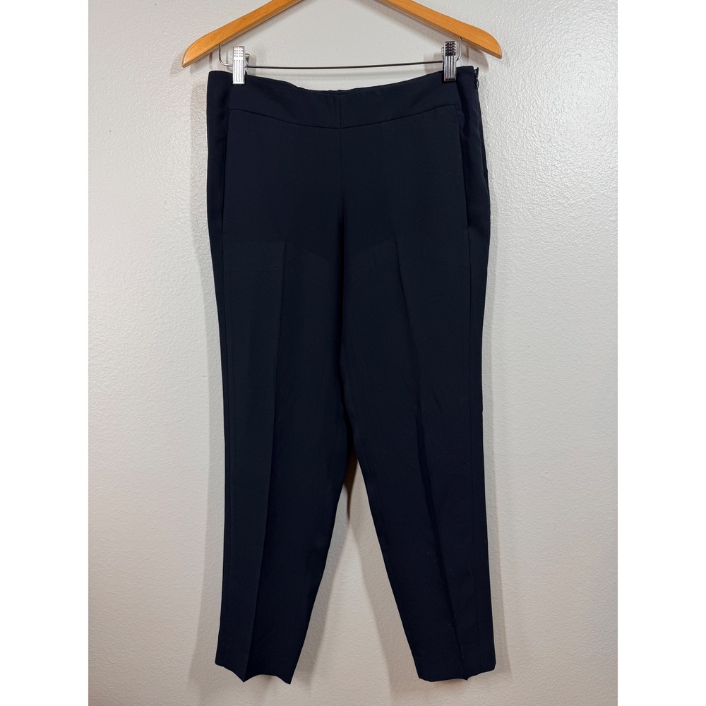 Theory Pants Women's Size 6 Navy Blue Timba Madera Minimalist Career